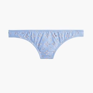 J. Crew Lowrider bikini bottom in laser-cut eyelet
